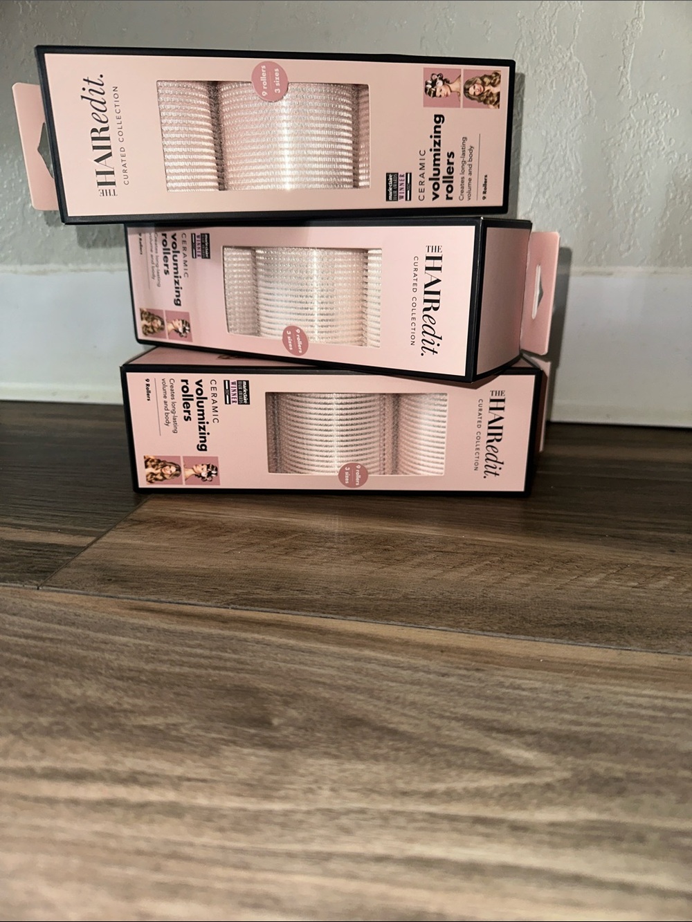 Curated Luxury Ceramic Volumizing Rollers - Light Pink